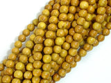 Yellow Wood Beads, Nangka Wood Beads, 6mm(5.8mm) Round Beads, 23 Inch-Wood-BeadBeyond