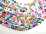 Frosted Matte Agate - Multi Color, 8mm Round-Gems: Round & Faceted-BeadBeyond