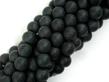 Matte Black Onyx Beads, 8mm Faceted Round-Gems: Round & Faceted-BeadBeyond