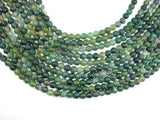 Matte Moss Agate Beads, 6mm Round Beads-Gems: Round & Faceted-BeadBeyond