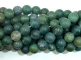 Matte Moss Agate Beads, 8mm Round Beads-Gems: Round & Faceted-BeadBeyond