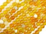 Banded Agate Beads, Yellow, 6mm Round-Agate: Round & Faceted-BeadBeyond
