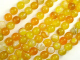 Banded Agate Beads, Yellow, 8mm Round Beads-Agate: Round & Faceted-BeadBeyond