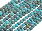 Matte Blue Calsilica Jasper Beads, 6mm, Round Beads-Gems: Round & Faceted-BeadBeyond