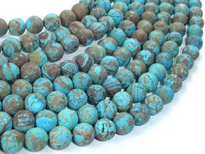 Matte Blue Calsilica Jasper Beads, 8mm Round Beads-Gems: Round & Faceted-BeadBeyond