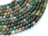 Matte Indian Agate Beads, Fancy Jasper Beads, 6mm-Gems: Round & Faceted-BeadBeyond
