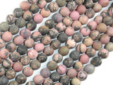 Matte Rhodonite Beads, 6mm, Round Beads-Gems: Round & Faceted-BeadBeyond