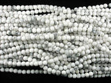 Matte White Howlite Beads, Round, 4mm-Gems: Round & Faceted-BeadBeyond