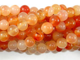 Carnelian Beads, Orange, 10mm Round Beads-Agate: Round & Faceted-BeadBeyond