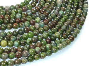 Green Rainforest Jasper Beads, Cuprite, 6mm Round Beads-Gems: Round & Faceted-BeadBeyond