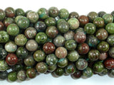 Green Rainforest Jasper Beads, Cuprite, 8mm Round Beads-Gems: Round & Faceted-BeadBeyond