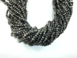 Black Labradorite Beads, Larvikite, Round, 4mm (4.6mm)-Gems: Round & Faceted-BeadBeyond