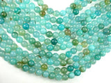 Dragon Vein Agate Beads, Sea Blue, 10mm Round Beads-Agate: Round & Faceted-BeadBeyond
