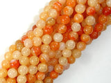 Dragon Vein Agate Beads, Orange, 6mm Round Beads-Agate: Round & Faceted-BeadBeyond