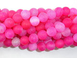 Frosted Matte Agate Beads, Pink, 10mm Round-Agate: Round & Faceted-BeadBeyond