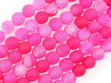 Frosted Matte Agate Beads, Pink, 10mm Round-Agate: Round & Faceted-BeadBeyond