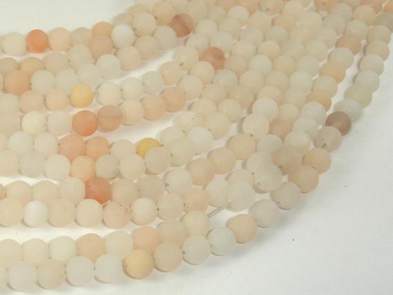 Matte Pink Aventurine Beads, 6mm Round Beads-Gems: Round & Faceted-BeadBeyond