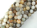Matte Bamboo Leaf Agate, 8mm Round Beads-Gems: Round & Faceted-BeadBeyond