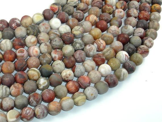 Matte Mexican Crazy Lace Agate Beads, 8mm Round Beads-Gems: Round & Faceted-BeadBeyond
