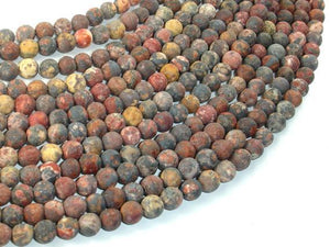 Matte Leopard Skin Jasper Beads, 6mm Round Beads-Gems: Round & Faceted-BeadBeyond