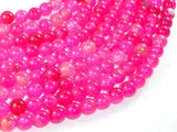 Dragon Vein Agate Beads, Pink, 8mm Round Beads-Agate: Round & Faceted-BeadBeyond