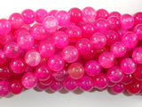 Dragon Vein Agate Beads, Pink, 8mm Round Beads-Agate: Round & Faceted-BeadBeyond