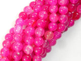 Dragon Vein Agate Beads, Pink, 8mm Round Beads-Agate: Round & Faceted-BeadBeyond