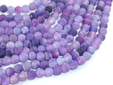 Frosted Matte Agate - Purple, 6mm Round Beads-Agate: Round & Faceted-BeadBeyond