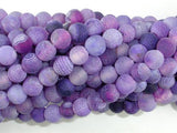 Frosted Matte Agate - Purple, 6mm Round Beads-Agate: Round & Faceted-BeadBeyond
