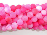 Frosted Matte Agate Beads-Pink, 8mm Round Beads-Agate: Round & Faceted-BeadBeyond