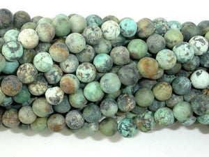 Matte African Turquoise, 6mm Round Beads-Gems: Round & Faceted-BeadBeyond