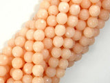 Jade Beads, Peach, 8mm Faceted Round-Gems: Round & Faceted-BeadBeyond