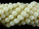 Bodhi Seed Beads, Ivory White, 8mm (7.8mm) Round Beads, 32 Inch-Wood-BeadBeyond