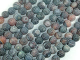 Matte Dragon Vein Agate, 8mm Round Beads-Agate: Round & Faceted-BeadBeyond
