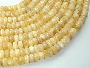 Yellow Jade Beads, 4mmx8mm Rondelle Beads-Gems: Round & Faceted-BeadBeyond