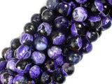 Agate Beads, Purple & Black, 10mm Faceted-Agate: Round & Faceted-BeadBeyond