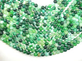 Matte Banded Agate Beads, Green, 8mm Round Beads-Agate: Round & Faceted-BeadBeyond