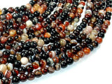 Banded Agate Beads, Sardonyx Agate Beads, 6mm(6.3mm) Round-Agate: Round & Faceted-BeadBeyond