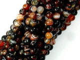 Banded Agate Beads, Sardonyx Agate Beads, 6mm(6.3mm) Round-Agate: Round & Faceted-BeadBeyond