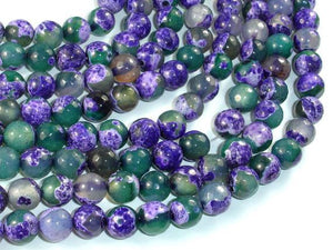 Agate Beads, Purple & Green, 8mm Faceted-Agate: Round & Faceted-BeadBeyond
