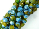 Agate Beads, Blue & Green, 10mm Faceted Round-Agate: Round & Faceted-BeadBeyond