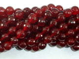 Red Jade Beads, Faceted Round, 10mm-Gems: Round & Faceted-BeadBeyond