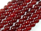 Red Jade Beads, Faceted Round, 10mm-Gems: Round & Faceted-BeadBeyond