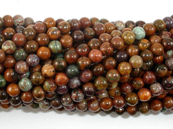 African Green Opal, 4mm(4.5mm) Round Beads-Gems: Round & Faceted-BeadBeyond