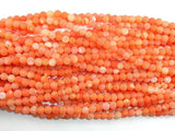 Frosted Matte Agate- Orange, 6 mm Round Beads-Agate: Round & Faceted-BeadBeyond