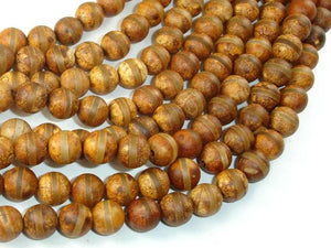 Matte Tibetan Agate Beads, 8mm Round Beads-Agate: Round & Faceted-BeadBeyond