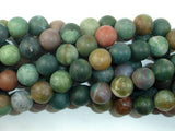 Matte Indian Agate Beads, Fancy Jasper Beads, 10mm Round Beads-Gems: Round & Faceted-BeadBeyond