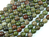 Green Rainforest Jasper Beads, Cuprite, 8mm Round Beads-Gems: Round & Faceted-BeadBeyond