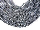 Black Crackle Agate, 8mm (7.8mm) Faceted Round Beads, 14 Inch-Agate: Round & Faceted-BeadBeyond