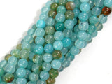 Dragon Vein Agate Beads, Sea Blue, 6mm Round Beads-Agate: Round & Faceted-BeadBeyond